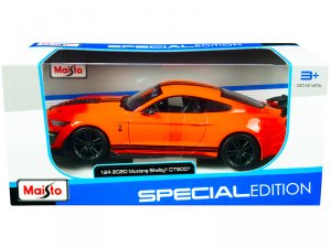 Maisto 31532grn 2020 Ford Mustang Shelby Gt500 Bright Orange With Blac