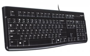 Logitech 920-002478 Slim Corded Keyboard - Cable Connectivity - Usb In