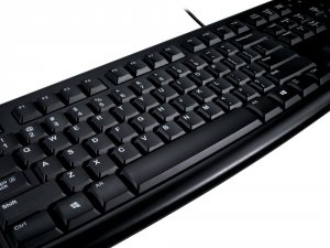 Logitech 920-002478 Slim Corded Keyboard - Cable Connectivity - Usb In