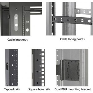 Black EC45U2436TMMS3NK Elite Server Cabinet, 84inh (45u) X 24in