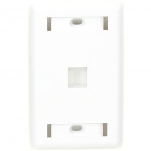 Black WPT458 Gigastation2 Wallplate, 1-port Single-gang, White