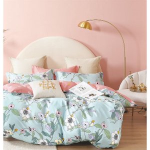 Say RFS-Q2-C-FQ Marceau Bluepink Floral  100% Cotton Reversible  Comfo