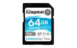 Kingston SDG3/64GB 64gb Sdxc Canvas Go Plus 170r C10 Uhs-i