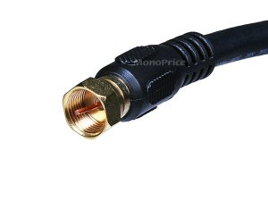 Monoprice 6313 Rg6 75ohm_coax W F Type10ft - Black