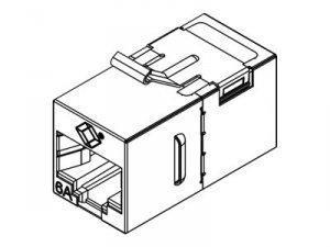 Black C6ACP70S-SV Cat6a Shielded Keystone Coupler