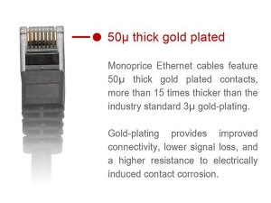 Monoprice 5569 Cat5e Bare Copper Cable - Orange 14ft