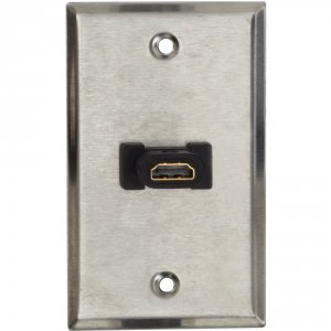 Black WP831 Av Stainless Wallplate, Single Gang, 1