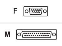 Black FA612 Rs232 Serial Slimline Adapter D