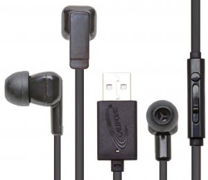 Ergoguys E3USB Califone Wired Usb Ear Bud With Mic And Volume Control.