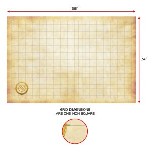 Generic ENTTBSS100PAWS Rpg Grid Mat - Tabletop Dnd Map