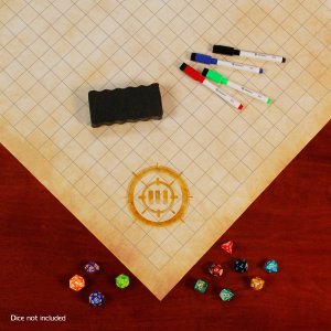 Generic ENTTBSS100PAWS Rpg Grid Mat - Tabletop Dnd Map