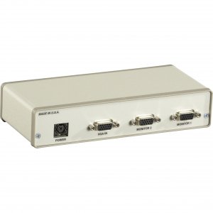 Black AC056A-R4 2 Channel Vga Video Splitter For Dual Output Displays