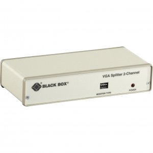 Black AC056A-R4 2 Channel Vga Video Splitter For Dual Output Displays