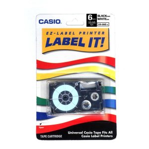 Casio XR-6WES 1pk Label Printer Tape 14in