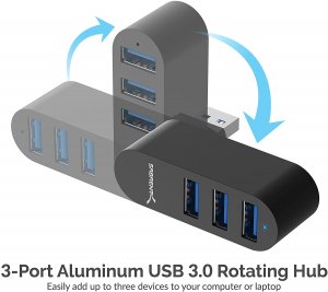 Sabrent HB-R3MB Premium 3port Aluminum Mini Usb