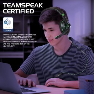 Generic ENGXH50100GNWS Gaming Headset With Rotating Mic (green)