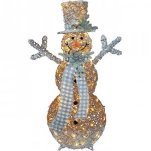 Gardman S33R6G05911 Gt 47h Led Rattansnowman Hat