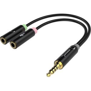 Sabrent CB-AUHM 3.5mm Headset Splitter Adapter