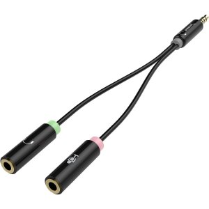 Sabrent CB-AUHM 3.5mm Headset Splitter Adapter