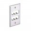 Panduit CFP6SY Mini-com Stainless Steel Faceplate