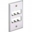 Panduit CFP6SY Mini-com Stainless Steel Faceplate