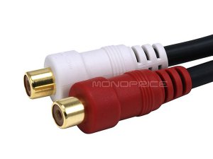 Monoprice 5611 Stereo M To 2rca F Cable7in - Black