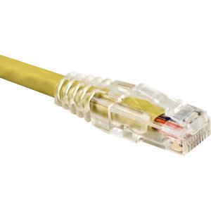 Weltron 90-C5ECB-YL-001 1ft Cat 5e Yellow Rj45 Snagless Network Patch 