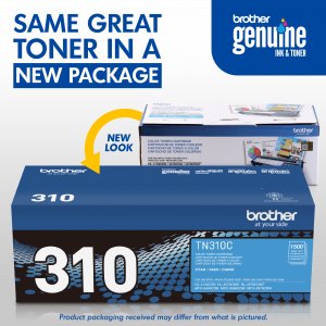 Original Brother TN310C Cyan Toner Cartridge - Laser - 1500 Pages - Cy