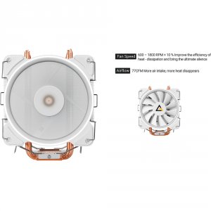 B+b C400 GLACIAL Antec Fan C400 Glacial Air Cooling Pure White Led Pwm