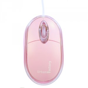 Urban VV2048 Krystal Mouse - Optical - Cable - Salmon Pink - Usb 2.0 -