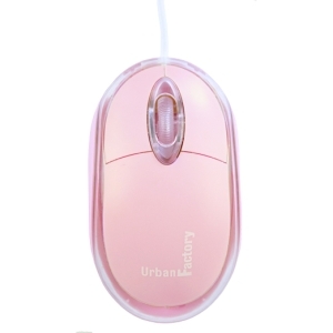 Urban VV2048 Krystal Mouse - Optical - Cable - Salmon Pink - Usb 2.0 -