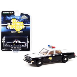 Greenlight 30303 1981 Dodge Diplomat White And Black Highway Patrol Te