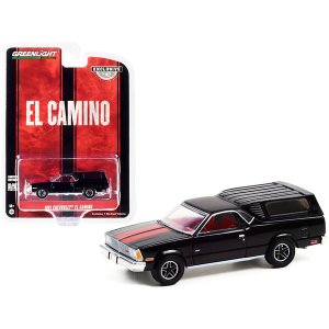 Greenlight 30310 1981 Chevrolet El Camino With Camper Shell Black With