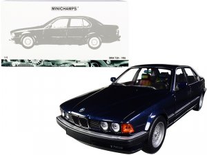 Minichamps 100023006 1986 Bmw 730i (e32) Dark Blue Metallic 118 Diecas