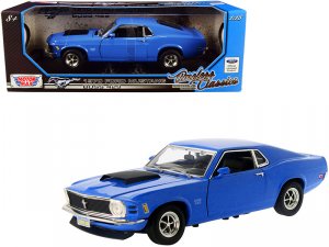 Motormax 73154lght-bl 1970 Ford Mustang Boss 429 Dark Blue Timeless Cl