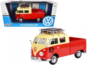 Motormax AVE 79582 Volkswagen Type 2 (t1) 8 Pickup Truck With Roof Rac