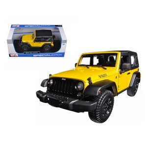 Maisto 31676r 2014 Jeep Wrangler Willys Yellow 118 Diecast Model Car B