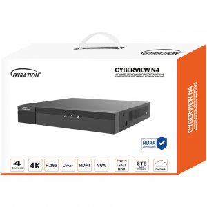 Adesso CYBERVIEWN4 4-ch, 1 Sata Interface, 4 Poe, Mini 1u, H.265, 4k W