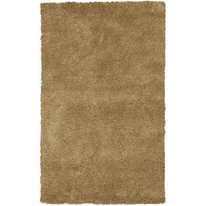 Homeroots.co 353425 2' X 4' Polyester Gold Area Rug