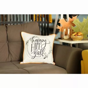 Homeroots.co 355608 18x18 Thanksgiving Quote Printed Decorative Throw 