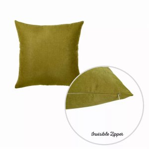 Homeroots.co 355567 20x20 Lime Green Honey Decorative Throw Pillow Cov