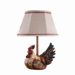 Homeroots.co 380489 Primary Colors Rooster Accent Lamp