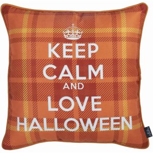 Homeroots.co 355406 18x 18 Love Halloween Printed Decorative Throw Pil