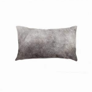 Homeroots.co 328244 12 X 20 X 5 Grey, Torino Kobe Cowhide - Pillow