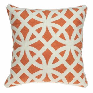 Homeroots.co 334137 20 X 7 X 20 Transitional Orange Pillow Cover With 