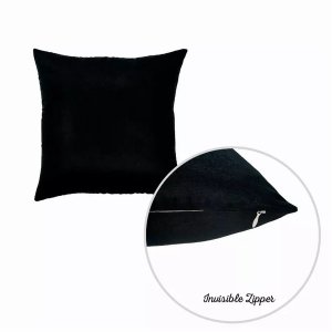 Homeroots.co 355420 Set Of 2 Black Brushed Twill Decorative Throw Pill