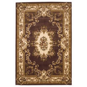 Homeroots.co 353197 1' X 2' Polypropylene Plum Or Ivory Area Rug