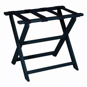 Homeroots.co 383086 Navy Eco Straight Leg Luggage Rack With 4 Navy Nyl