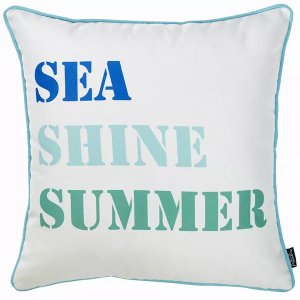 Homeroots.co 355432 Sea Shine Summer Decorative Throw Pillow Cover