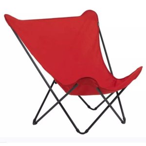 Homeroots.co 373463 Modern Indoor Outdoor Red Xl Folding Lounge Chair